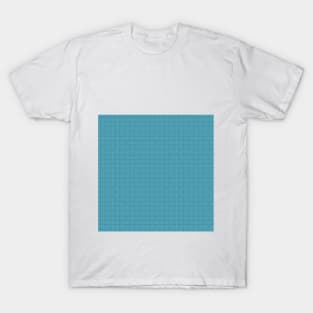 Teal blue criss cross pattern T-Shirt